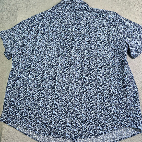 Apt. 9 Hawaiian Performance Button Shirt Men's 4XB Blue Floral Flex Tropical - Picture 8 of 8